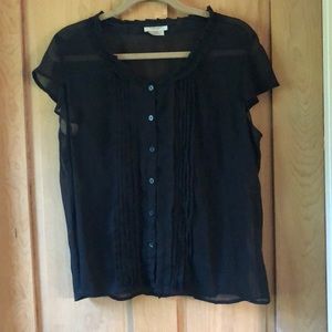 Super cute black sheer top.